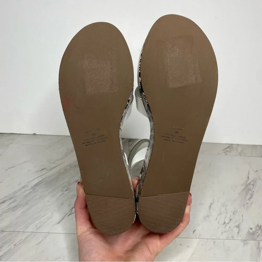 Matisse Sure Thing Platform Strappy Snake Leather Sandal 9M